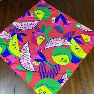 Lush Fruit Bowl Knot-wrap scarf